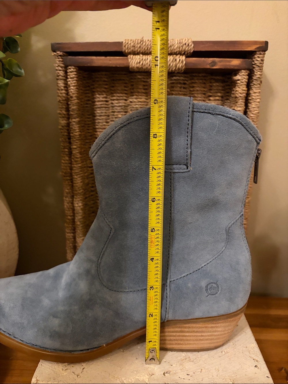 Born Light Blue Suede Western Ankle Boots - Picture 17 of 17